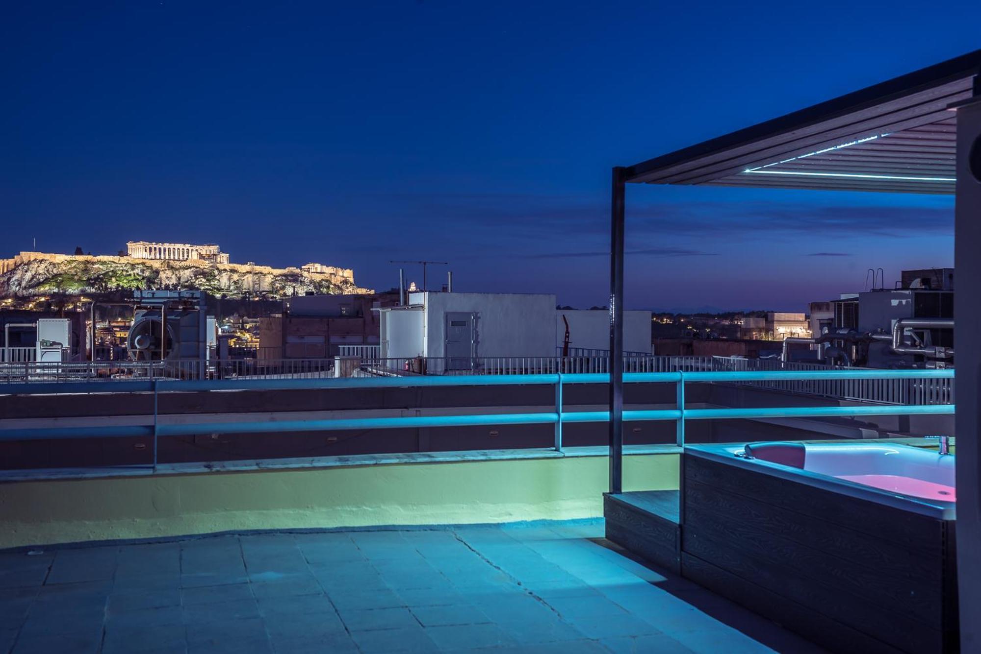 Acropolis View Mini Sky Suite & Hot Tub Athènes Extérieur photo