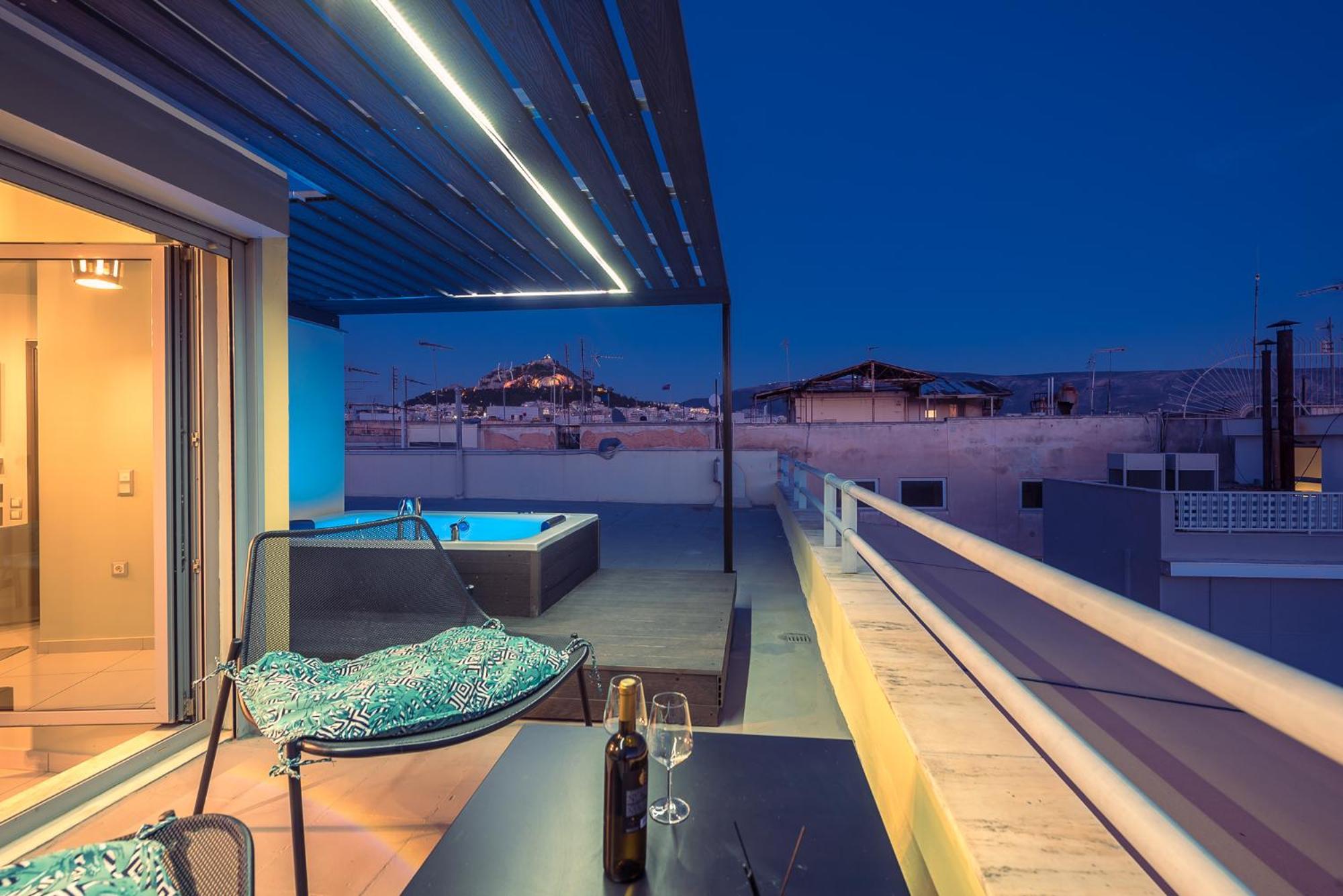 Acropolis View Mini Sky Suite & Hot Tub Athènes Extérieur photo