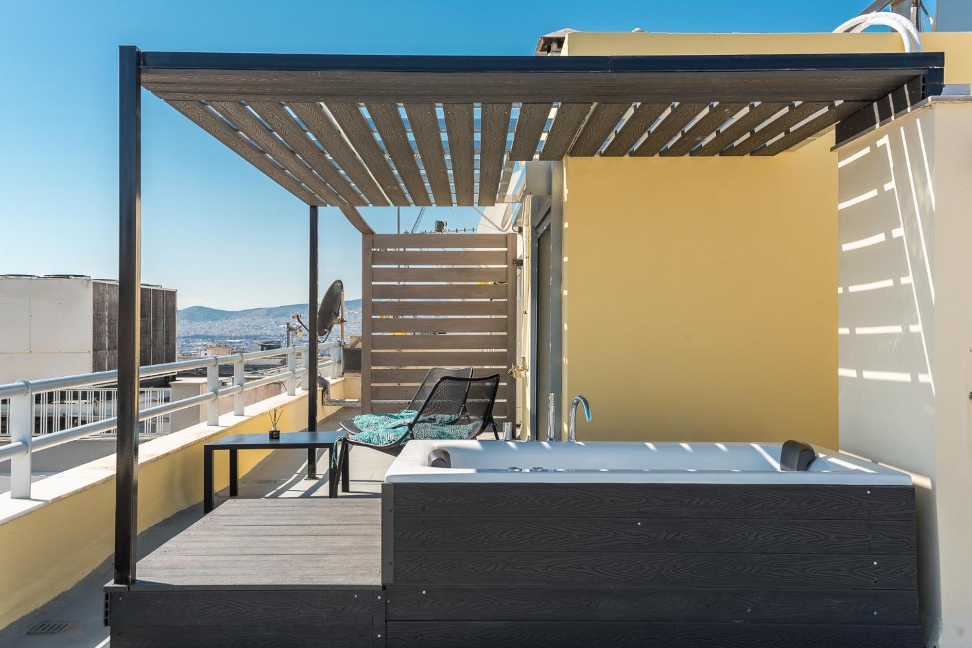 Acropolis View Mini Sky Suite & Hot Tub Athènes Extérieur photo