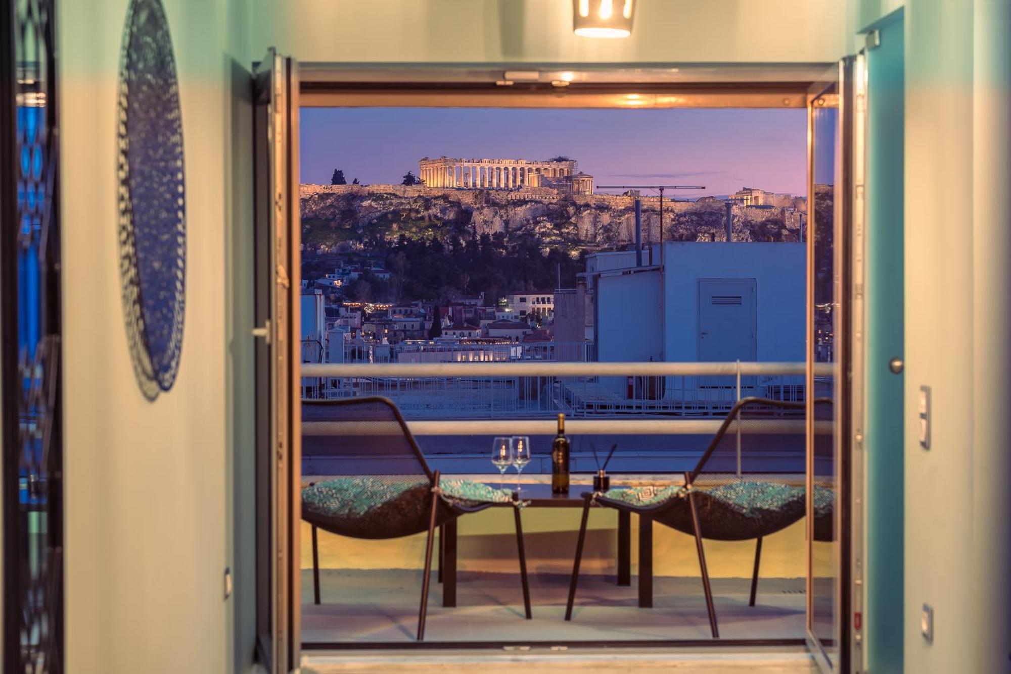 Acropolis View Mini Sky Suite & Hot Tub Athènes Extérieur photo